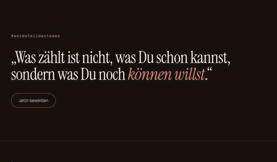 Werde Teil des Teams – Ausschnitt aus dem Konzept HENNE.Weinbar